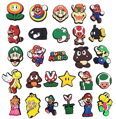 Charmes de Chaussure, Charms Croc Accessoires pour Filles Garçons, Chaussure Charms Accessoires Crocs Decoration Bracelet Décorations de Fête Cadeaux D'anniversaire (27pcs)