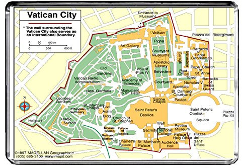 VATICAN CITY MAP REFRIDGERATOR MAGNET