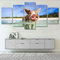 Leinwandbild 5 Teilig Kunstdruck Modern Wandbilder Tier Schwein Strand 5 Teilig Leinwandbilder Bild Auf Leinwand Wandbild Wanddekoration Wohnzimmer 5 Stücke 150×100 Cm -9C8R+C9Q