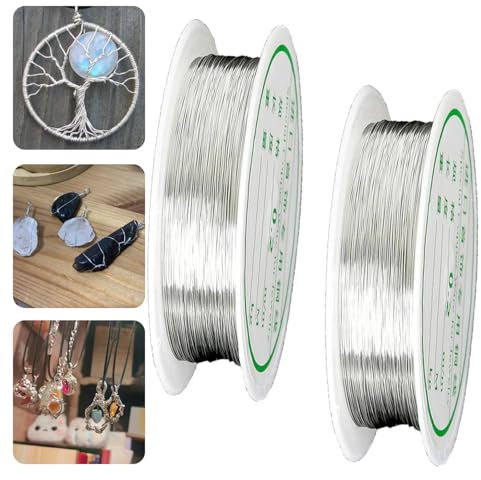 Jewellery Wire for Making - 30M Tarnish-Resistant Silver Crafting Wire, Ideal for DIY Necklace Bracelet Earring Projects