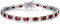 FANCIME Tennisarmband Damen 925 Sterling Silber Granat Tennis Armband Geburtsstein Geschenk Schmuck für Damen Mädchen, Länge 19 cm