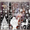 Xnova 163 Stk Fensterbilder Weihnachten Groß Fensterdeko Weiß, Weihnachts Fensterbilder Wiederverwendbar Selbstklebend mit Schneeflocken Schneemann Rentier, Fenstersticker Weihnachten Winter