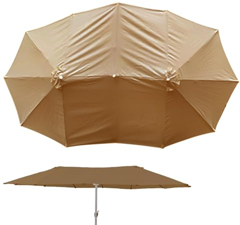 Aizuoni Sonnenschirm-Ersatzbezug, Strandschirm Windfest Stabil, Wasserdichter 12-Rippen-Stoffbezug Für Regenschirme - Zubehör Für Strandschirme Im Freien Für Terrassen, Pergolen, Decks