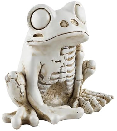 Frosch-Skelett-Figur – Tierschädel für Zuhause, dekorative Tierschädel, Froschschädel, Statue für Halloween, Tag der Toten