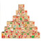 HERZONE Adventskalender zum Befüllen 24 Adventskalender Schachteln Schöner Geschenkbeutel Weihnachtsmotive Adventskalender Boxen (Red Green)