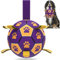 HETOO Hundeball Hundespielzeug Ball mit Griff für Hund Interaktives Schleppen von Krieg Wasser Hundebälle Spielzeug Geburtstagsgeschenk für Mittel/Große Hunde (8 Zoll Lila Gelb)
