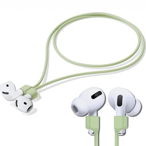 Magnetischer AirPod-Gurt, AirPod-Umhängeband, Anti-Verlust-Kabel für Sport, Anti-Verlust, AirPod-Zubehör, kompatibel mit AirPods 4 Hülle 2024, AirPod Pro 2. / 1., AirPod 3, AirPod 2/1, Match Green, 2