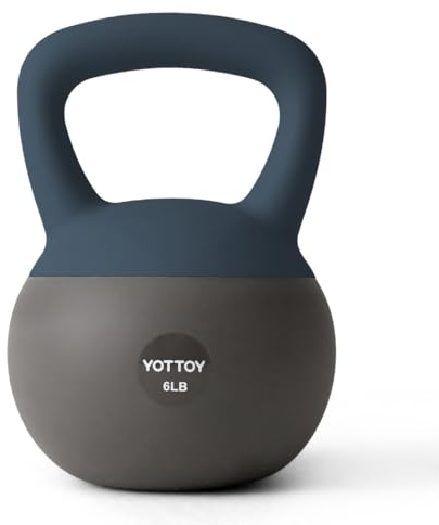 YOTTOY Soft Kettlebell, Set for Strength Training Kettlebells & Home Workouts, Soft-Sided Cushioned Base, Wide-Handle - Ideal for Men, Women, & Beginners