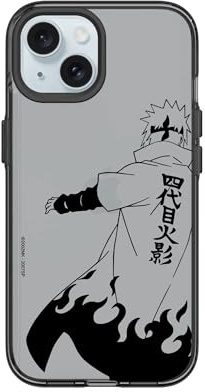 RhinoShield Clear Hülle für iPhone 15 | Naruto Shippuden Anti-Vergilbung, transparent, hohe Klarheit, stoßfest, Fallschutz nach Militärstandard
