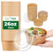 ECONX 26oz 750ml Kraft Salad Paper Bowls with Lids 50 Pcs Disposable Takeaway Bowls Salad Food Container for Hot Cold Food Leakproof Soup Containers for Business, Restaurant