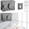 WwuHua Wäscheleine Ausziehbar, 5M Wäscheleine Extra Stark, Wäscheleine Wand mit Zwei Befestigungsmöglichkeiten, Retractable Clothesline für Drinnen und Draußenmit, Tragfähigkeit von 20 kg, Grau