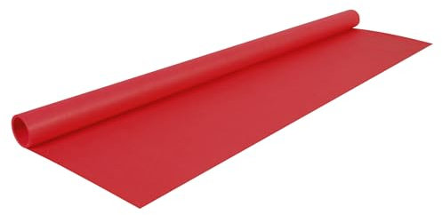 Papiertiger Farbiges Kraftpapier auf Rolle, ideal für Geschenkideen und Bastelprojekte (Rot, 1 Rolle 10m x 70cm)