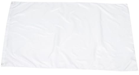 CANIGHT Weiße Fahne Zum Bemalen 90 X 150 Cm Aus Strapazierfähigem Polyester Und Kunststoffstäben Für Party Und Party-dekoration