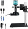 RUZIZAO Microscopio Digitale 4K 1080P Microscopio USB/HDMI con Fotocamera 48MP/Obiettivo 150X con Attacco-C e 56 Luce Anulare a LED, Microscopi Elettronico per Saldatura/Monete, Compatibile PC/TV