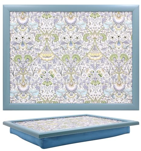 The Leonardo Collection Lodden Laptray William Morris Trays For Food Serving & Breakfast | Comfortable Lap Trays With Bean Bag Cushion | Durable Tray For Eating On Lap | Ideal Lap Tray For Adults