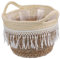 WEKAMOS Cesta Tejida Para Plantas Con Funda Plástica Macetero Decorativo De Estilo Country Para Interior Para Salón Dormitorio Y Oficina