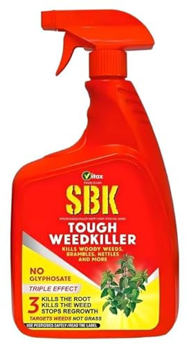 RYYN® Vitax SBK Tough Weed Killer Brushwood Tree Stump Weedkiller 1L Spray Nettles Nettle Bramble Root