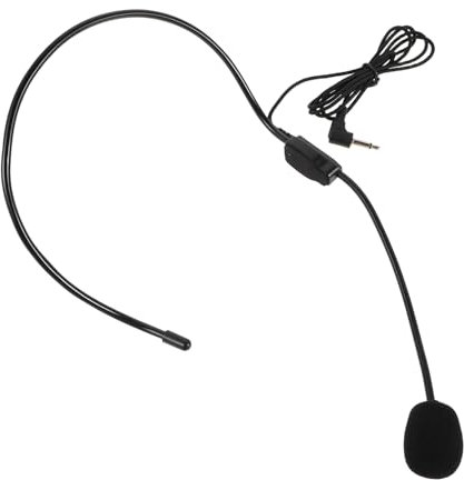 HEMOTON Microphone Réaliste pour Garçon Fille Faux Micro Casque pour Spectacles sur Scène Et Fêtes Et Facile à Transporter pour Jeux De Cosplay des Garçon Fille