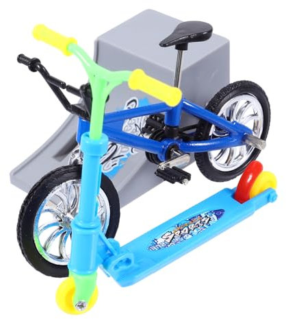 HANABASS 1Ensemble Mini à Doigts Pliables Scooter et Vélo de Table de Détente pour Adultes Décoration Colorée pour Salle de Jeu