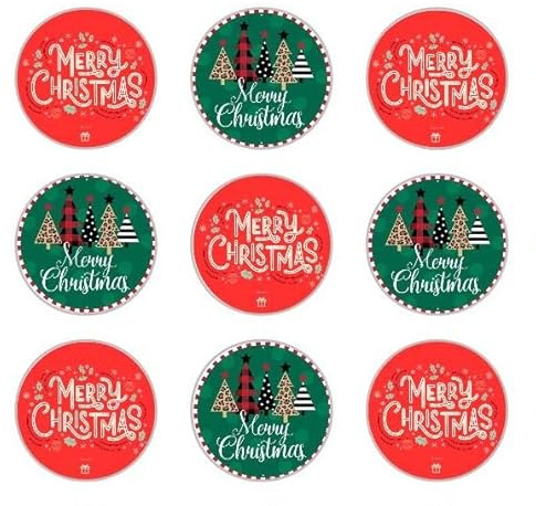 24 x Merry Christmas Cupcake toppers edible wafer paper Rice Fairy Cake Decorations Santa Snowman Tree Jingle Bells Xmas