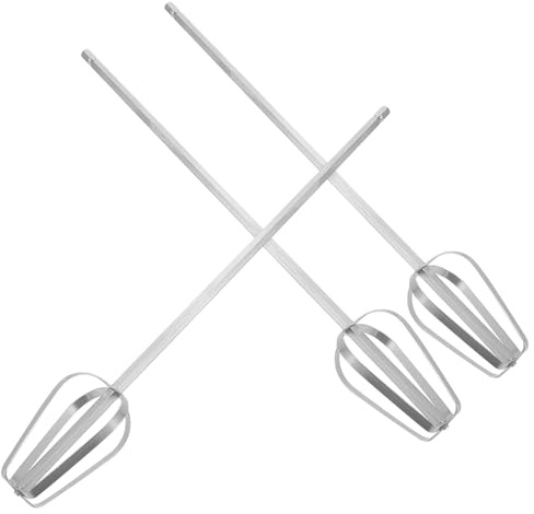 Housoutil 3 Stück Edelstahl Ersatzrührbesen für Elektrischen Handmixer und Bohrmaschine Verlängerte Mixstäbe für Teig Paste und Füllungen Kompatibel Küchenzubehör Wiederverwendbar