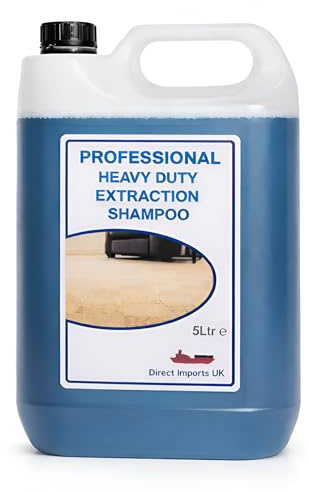 Heavy Duty Carpet Extraction Shampoo 5L - Professional Hot Water Extraction Cleaner, Deep Cleaning Solution for Carpets & Upholstery, Commercial & High Traffic Use