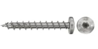 fischer 50 x PowerFast II PTF 5.0x60 A2 50 Chipboard Screw Half Round Head Inner Star TX Socket Fully Threaded A2 Stainless Steel for Metal Wood Connections