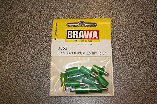 Brawa 3053 10 Stecker rund, gruen