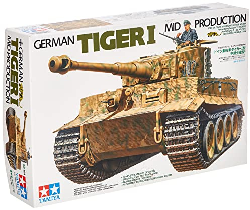 TAMIYA 300035194 300035194-1:35 WWII Sonderkraftfahrzeug 181 Tiger I Mid Production (1),originalgetreue Nachbildung, Plastik Bausatz, Basteln, Modellbausatz, Zusammenbauen, unlackiert, grün