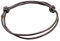 benerini Dark Brown Leather Cord Wristband Bracelet - 0006