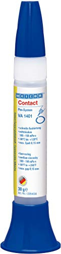 WEICON Contact VA 1401 Cyanacrylat-Klebstoff 30 g | Sekundenkleber für Gummi, Papier & Kunststoff
