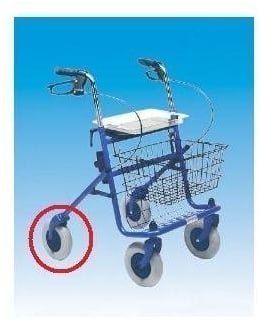 2 Stück PU-Ersatzräder für Rollator oder Gehwagen
