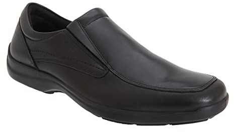 IMAC Mens Twin Gusset Casual Leather Shoes (43 EUR) (Black)