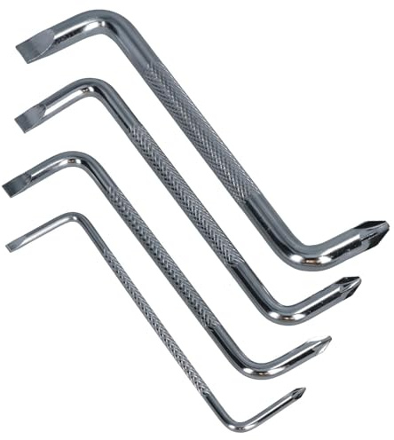 4pc Offset Angle Screwdriver Set Cranked Bent Handle TE266