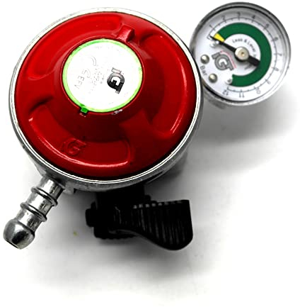 Patio Gas Regulator with 27mm Pressure Gauge