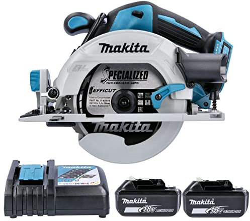 Makita DHS680Z 18V Brushless Circular Saw with 2 x 5.0Ah Batteries & Charger