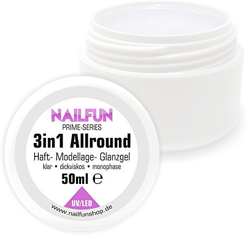 NAILFUN 3 in1 Prime Monophase Gel klar [50ml] dickviskose säurearm selbstglättend