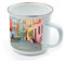 Taza esmaltada vintage | Ideales para ser impresas mediante la sublimación | 1 unidad