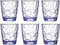 [Look Like Glass] 300ml 6-Piece Premium Unbreakable Drinking Glasses Plastic Tumblers Dishwasher Safe BPA Free Small Acrylic Juice Glasses for Kids Plastic Water Glasses (Blue)