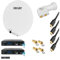 HDSAT Pack Parabole Satellite Fibre 85cm avec 2X Récepteurs FRANSAT + LNB Single