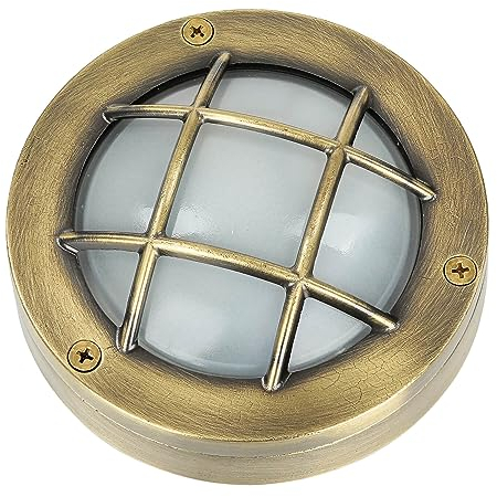 Licht-Erlebnisse Außenleuchte Wand aus Messing in Antik Glas IP64 Balkon Terrasse Ø14 cm G9 bis 20 W Maritim nostalgisch runde Wandlampe Outdoor AGIA