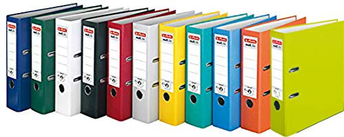 Herlitz Ordner maX.file protect A4 (8 cm mit Einsteckrückenschild) (10 + 1 Farben, 8cm | 10er Pack)
