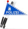 Karl DRAIS Fahrradwimpel Polizei Reißfest| Fahrradfahne für Kinder Fahrrad Zubehör Kinder Kinderfahrrad Zubehör