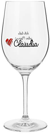 Herz & Heim® Leonardo Rotweinglas - Geschenk zum Valentinstag mit Aufdruck Ihres Wunschnamens und Herz