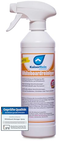 KaiserRein 250 ml Whiteboard Reiniger Spray vielseitig verwendbar für Kunststoffoberflächen I Whiteboardreiniger gegen permanent Stifte I Tafelreiniger