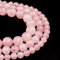 Filluck Natural Crystal Beads 6mm Rose Quartz Polished Round Smooth Gemstone Beads for Jewelry Making 15 Inch(Rose Quartz,6mm)