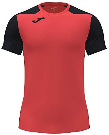 Joma T-Shirt Manches Courtes II Fluor Noir Corail, 102223.041.2XL