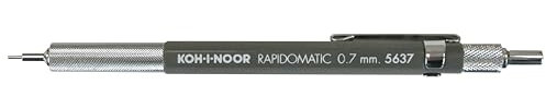 Koh-I-Noor Rapidomatic Druckbleistift, 7 mm Mine, grau, je 1 Stück (5637)