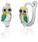 KINGWHYTE Eule Ohrringe 925 Sterling Silber Eulen Creolen Ohrringe Niedliche Kinder Ohrring als Eule Schmuck Geschenke für Tier Liebhaber Frauen Mädchen Freunde