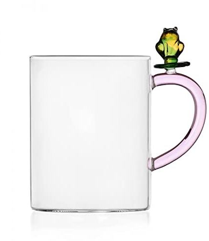 Ichendorf Milano Mug Rana, Collezione Fruits&Flowers, 45 cl, Vetro Borosilicato, Fatto a Mano